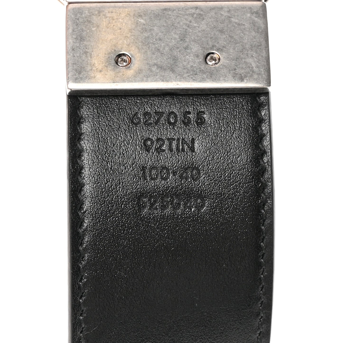 GG Supreme Monogram Plutone Calfskin Palladium Double G Reversible 37mm Belt 90 36 Beige Ebony Black