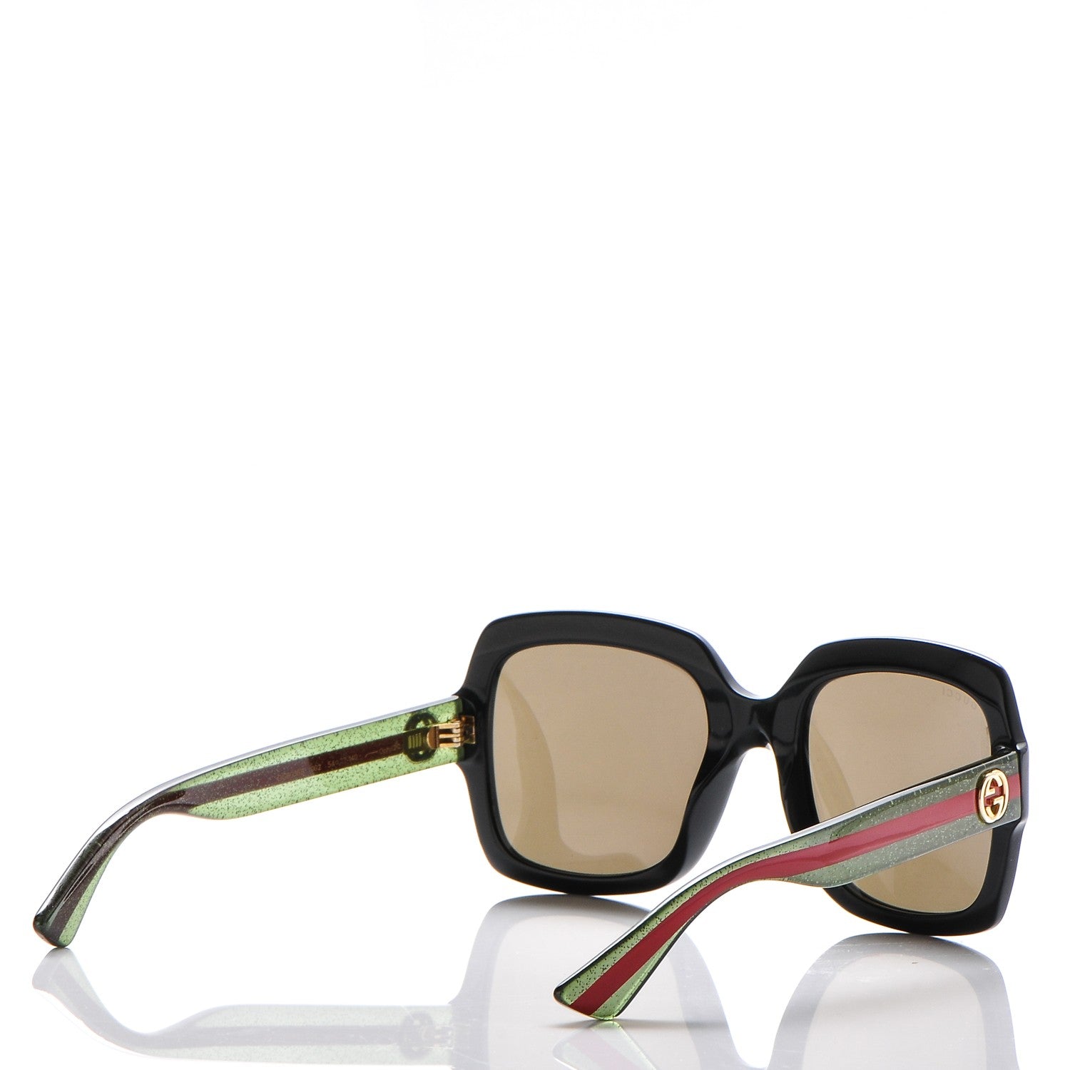 Gucci Oversize Square Web GG 0036S Sunglasses Black 3 of 6