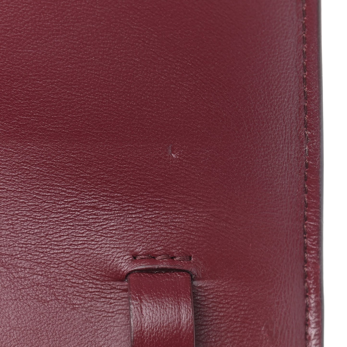Box Calfskin Medium Classic Box Flap Bag Burgundy