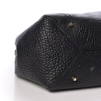 Burberry Signature Grain Calfskin Check Embossed Small Canterbury Tote Black 9 of 11