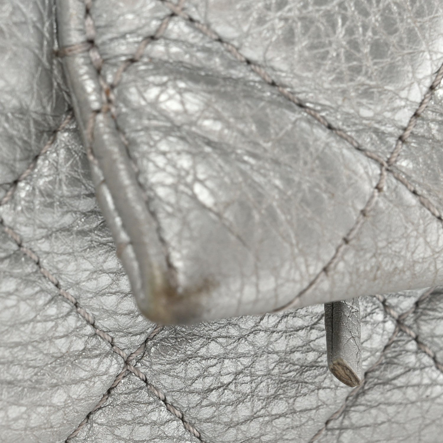 Chanel Metallic Calfskin Quilted XXL Travel Flap Bag Silver 16 of 18