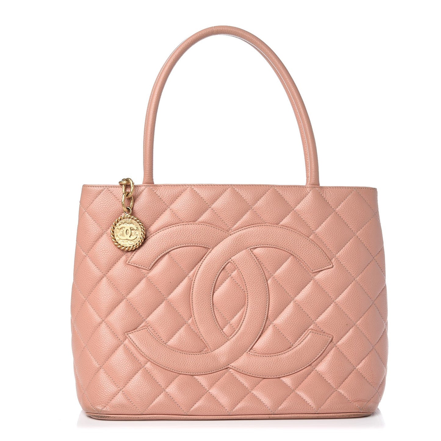 Caviar Medallion CC Tote Light Pink