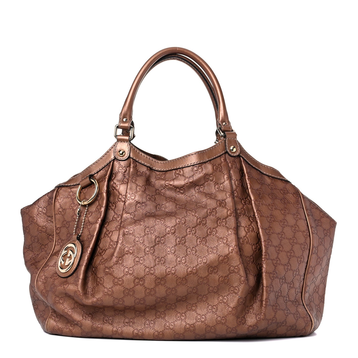 Guccissima Large Sukey Tote Bronze