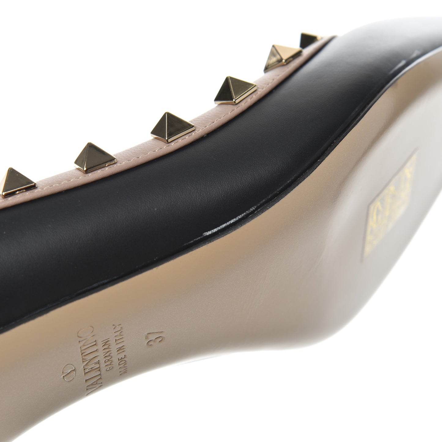 Nappa Rockstud 50mm Pumps 37 Black Poudre