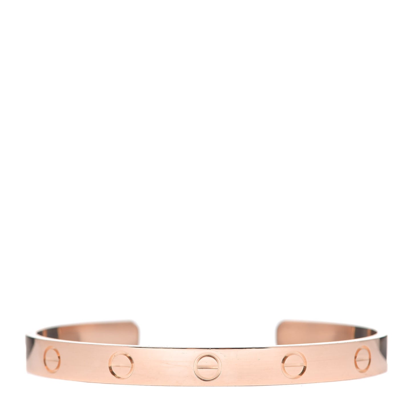 18K Pink Gold LOVE Cuff Bracelet 17