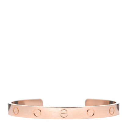 Cartier 18K Pink Gold LOVE Cuff Bracelet 17 1 of 4