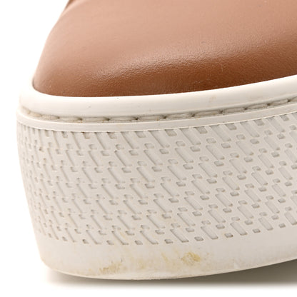 Hermes Canvas Calfskin Womens Voltage Sneakers 40 Prunoir Naturel 10 of 12