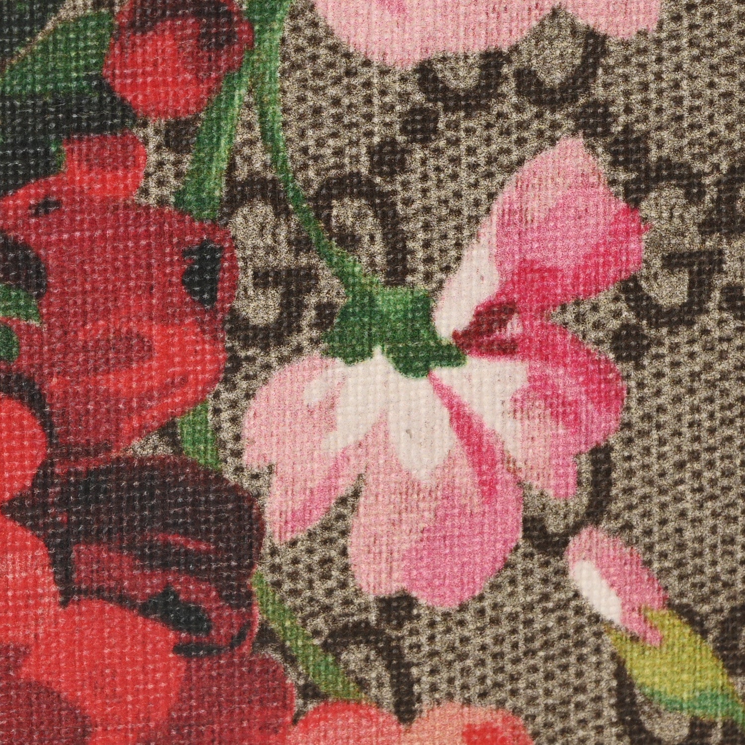 Gucci GG Supreme Monogram Blooms Large Cosmetic Case Beige Multicolor Dry Rose 8 of 10