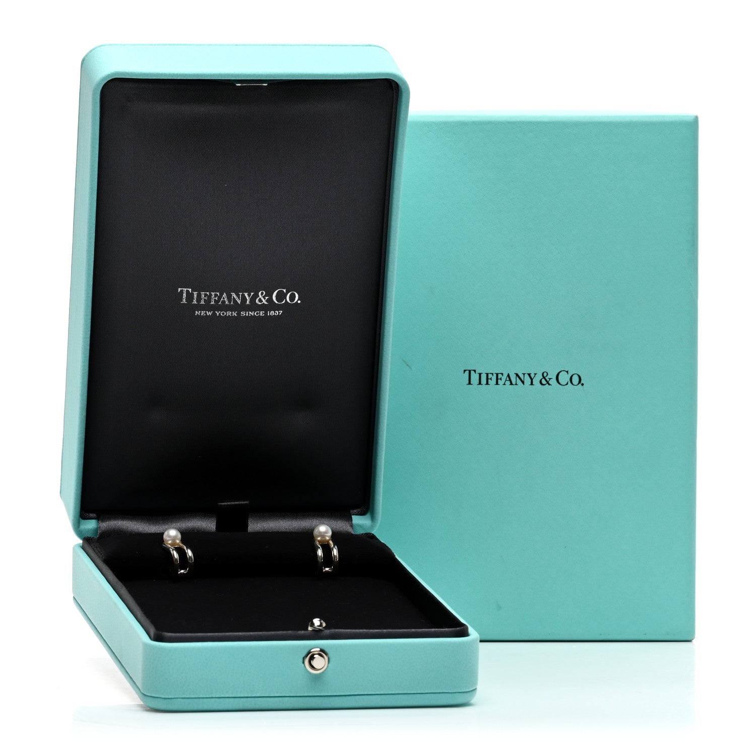 Tiffany Sterling Silver Pearl HardWear Double Hinged Earrings 5 of 5