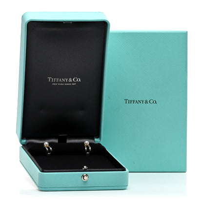 Tiffany Sterling Silver Pearl HardWear Double Hinged Earrings 5 of 5