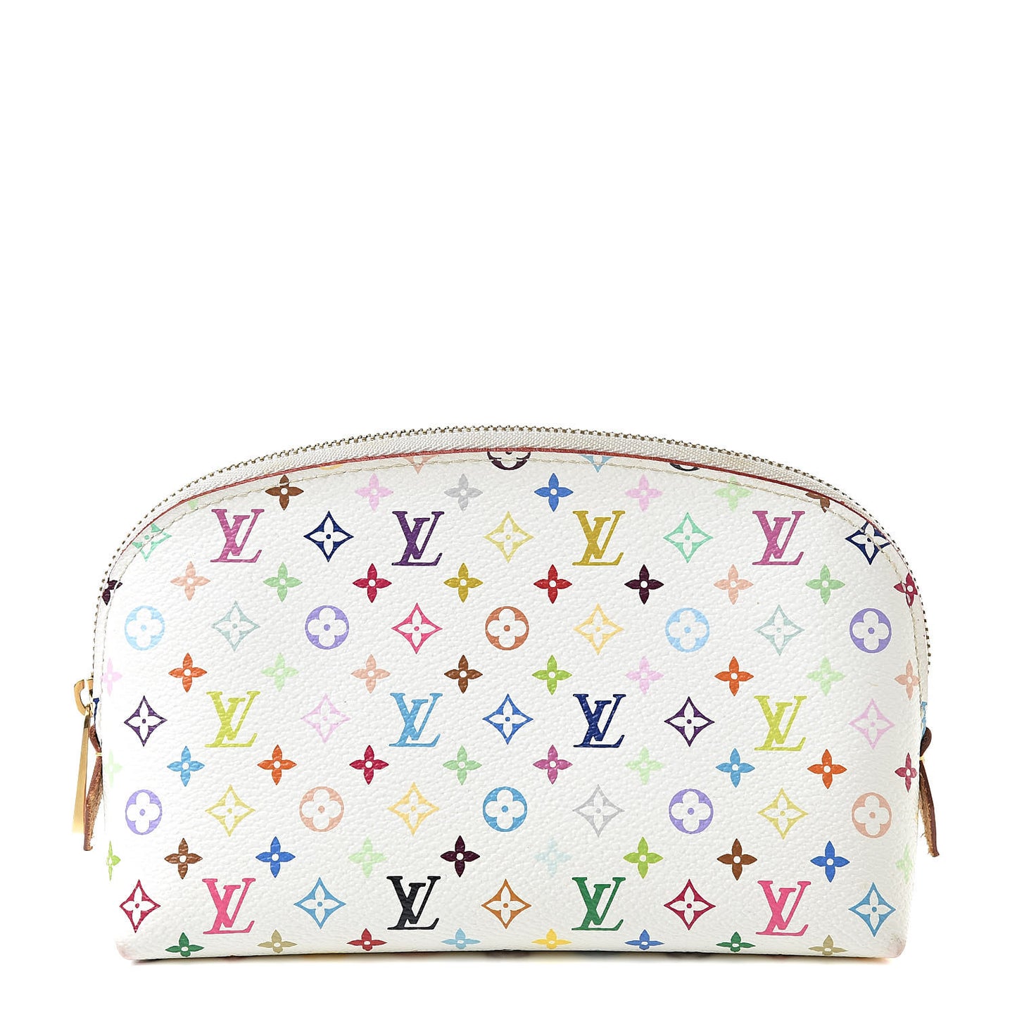 Monogram Multicolor Cosmetic Pouch White Litchi
