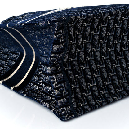 Christian Dior Oblique Velvet Book Tote Blue Multicolor 9 of 10