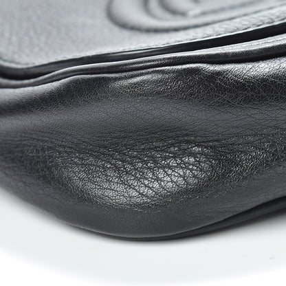 Gucci Pebbled Calfskin Small Soho Flap Crossbody Black 9 of 10