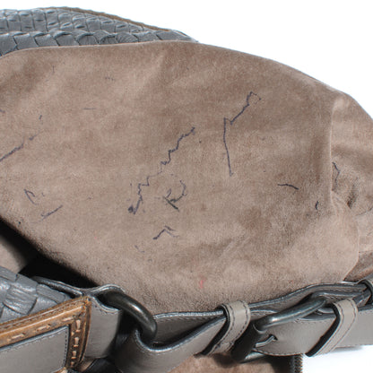 Bottega Veneta Cervo Intrecciato Caiman Shoulder Bag 9 of 10