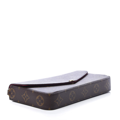 Louis Vuitton Monogram Pochette Felicie Chain Wallet Fuchsia 4 of 9