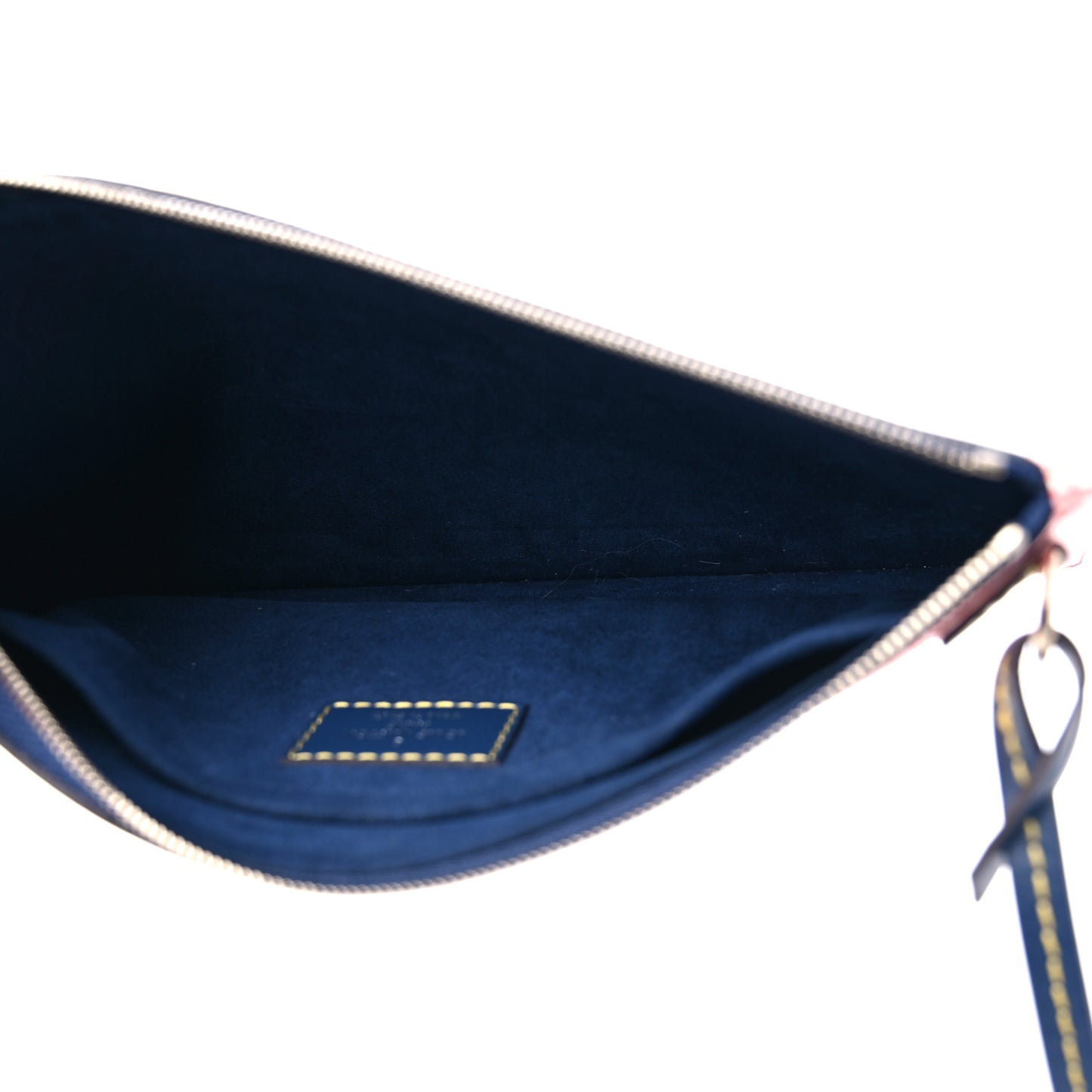 Epi Neverfull Pochette MM Denim Red