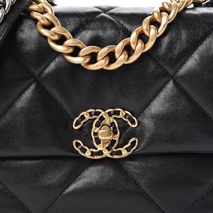 Chanel Lambskin Quilted Medium 19 Flap Black 8 of 11