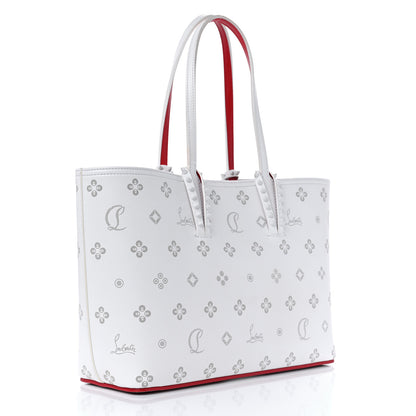 Christian Louboutin Calfskin Loubinthesky Mini East West Cabata Tote White 4 of 12