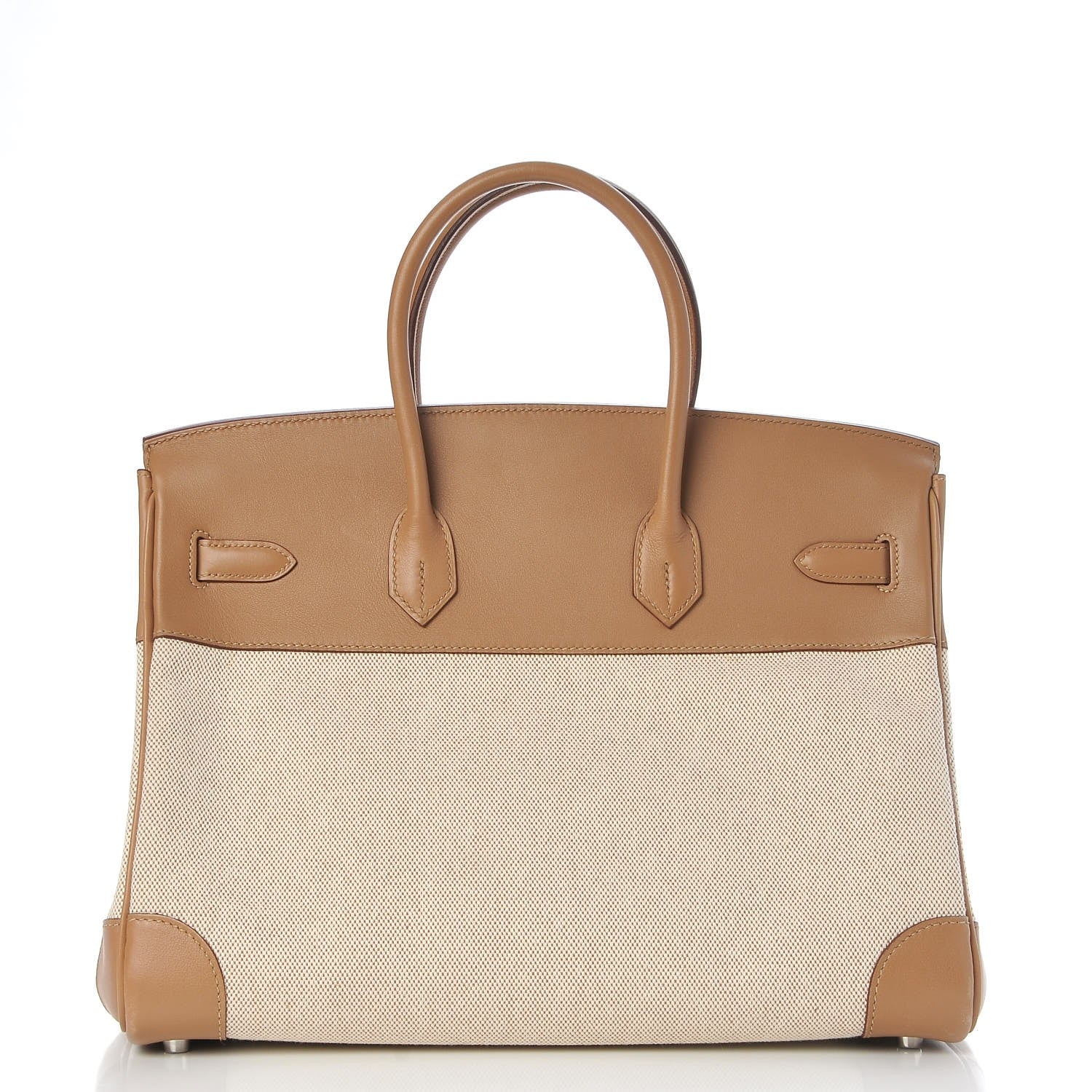 Hermes Swift Toile Birkin 35 Biscuit 3 of 38