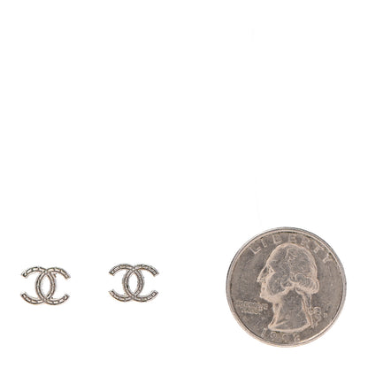 Chanel CC Earrings Silver 2 of 5