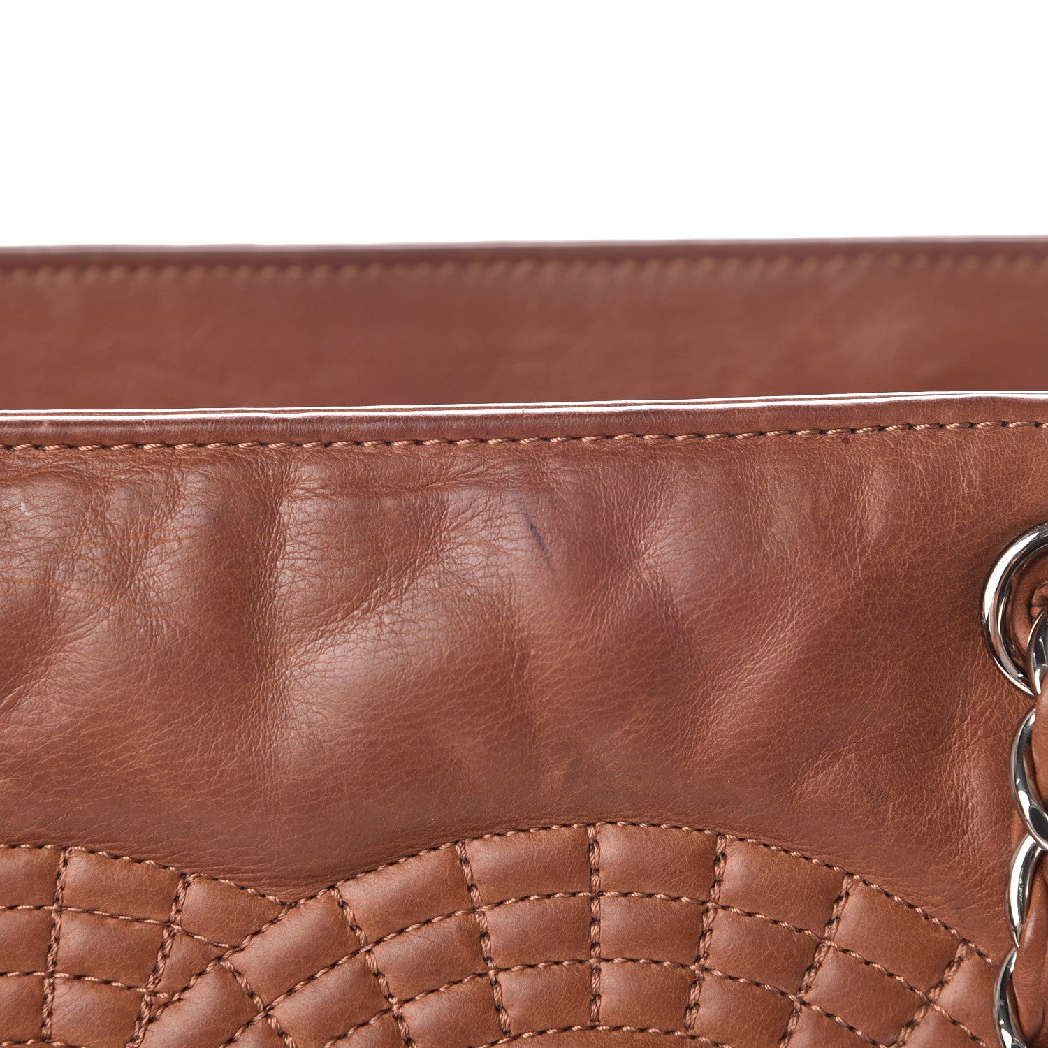 Chanel Calfskin On The Bund Shopping Tote Brown 9 of 14