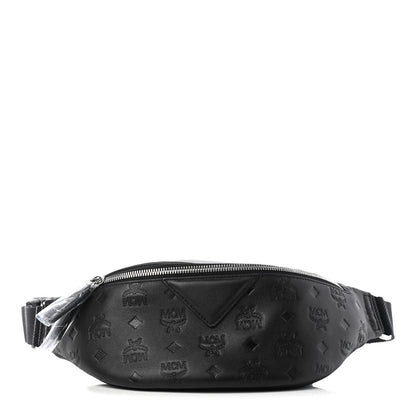 MCM Calfskin Ottomar Monogram Fursten Belt Bag Black 1 of 5