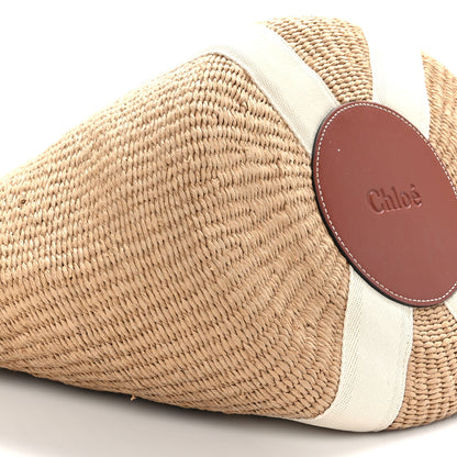 Chloe Raffia Large Woody Tote White 7 of 8