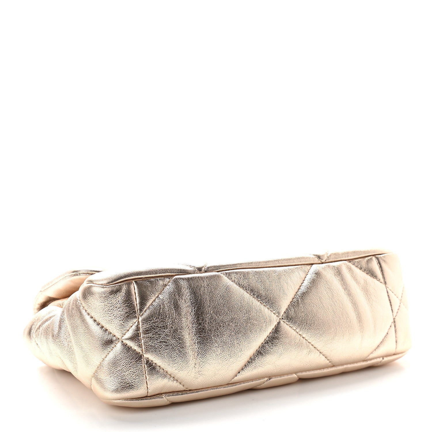 Chanel Metallic Lambskin Quilted Medium Chanel 19 Flap Gold 3 of 8
