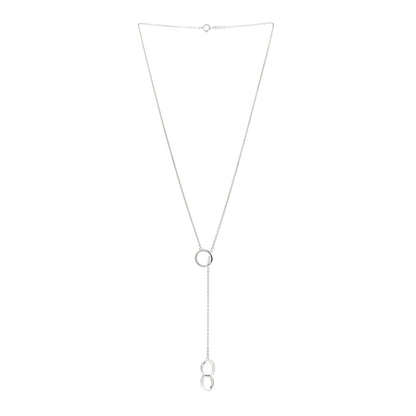Tiffany Sterling Silver 1837 Interlocking Circles Lariat Necklace 3 of 4
