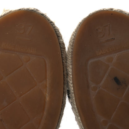 Chanel Linen CC Espadrilles 37 Beige Black 8 of 13