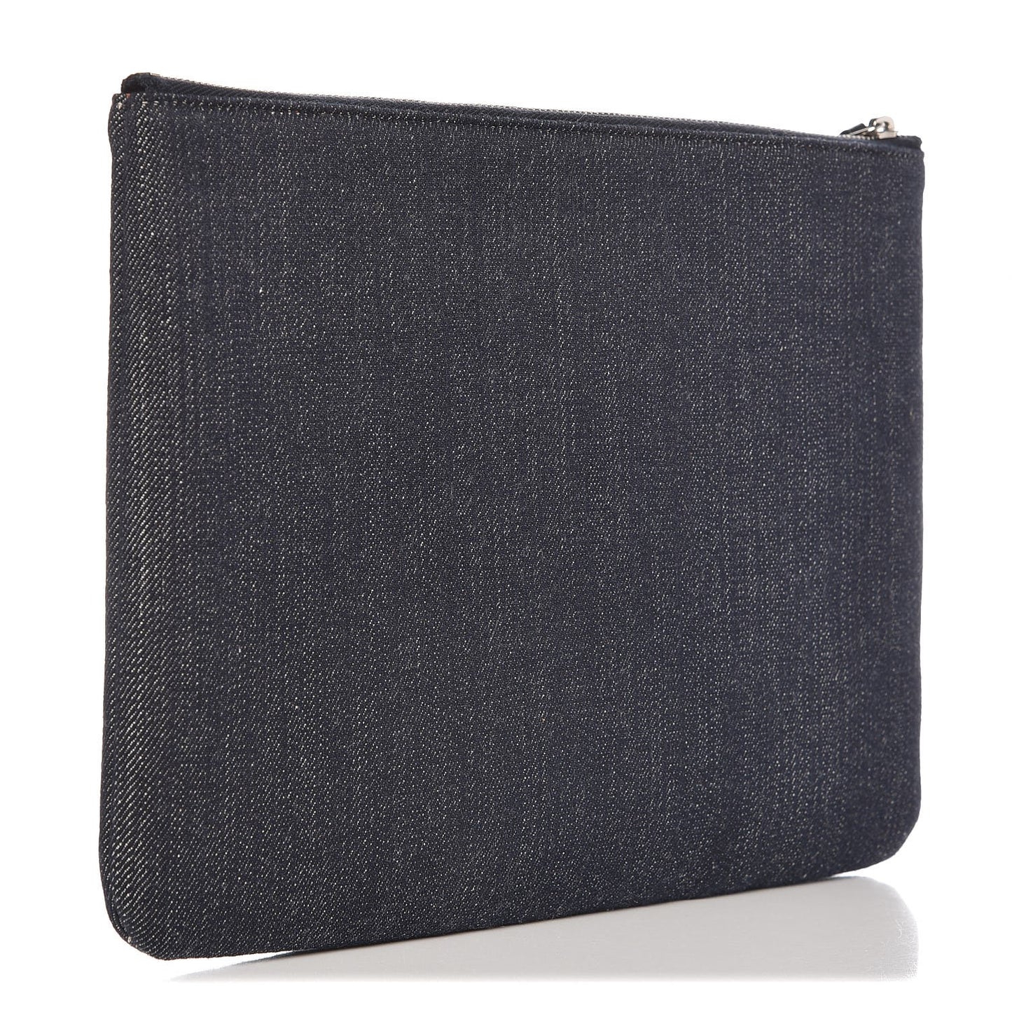 Denim Medium Deauville Pouch Clutch Blue Orange