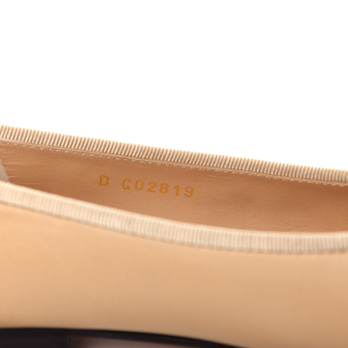 Lambskin CC Cap Toe Ballerina Flats 35 Beige Black