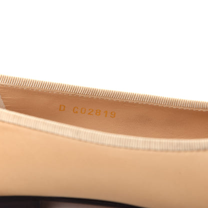 Chanel Lambskin CC Cap Toe Ballerina Flats 35 Beige Black 10 of 11