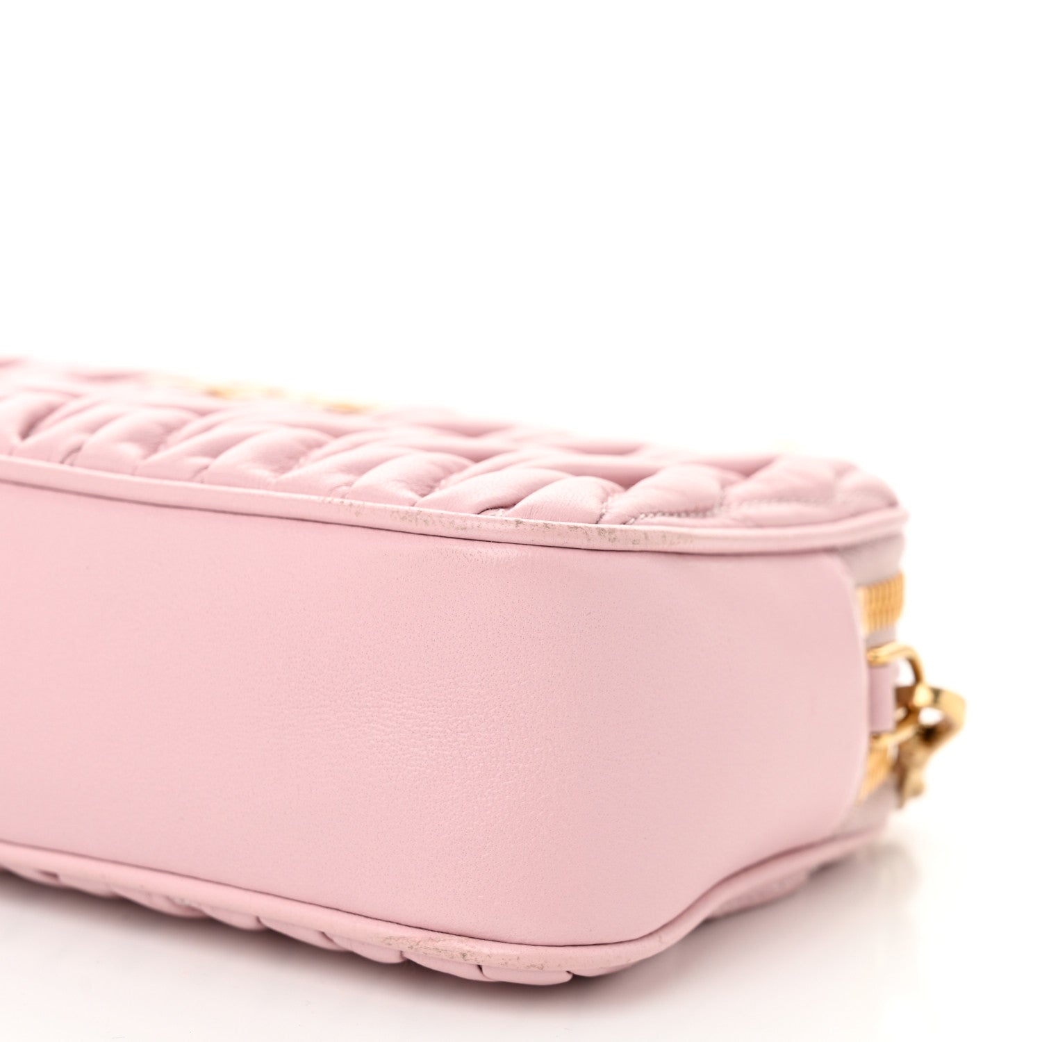 Miu Miu Nappa Matelasse Double Zip Chain Shoulder Bag Alabastro 10 of 12