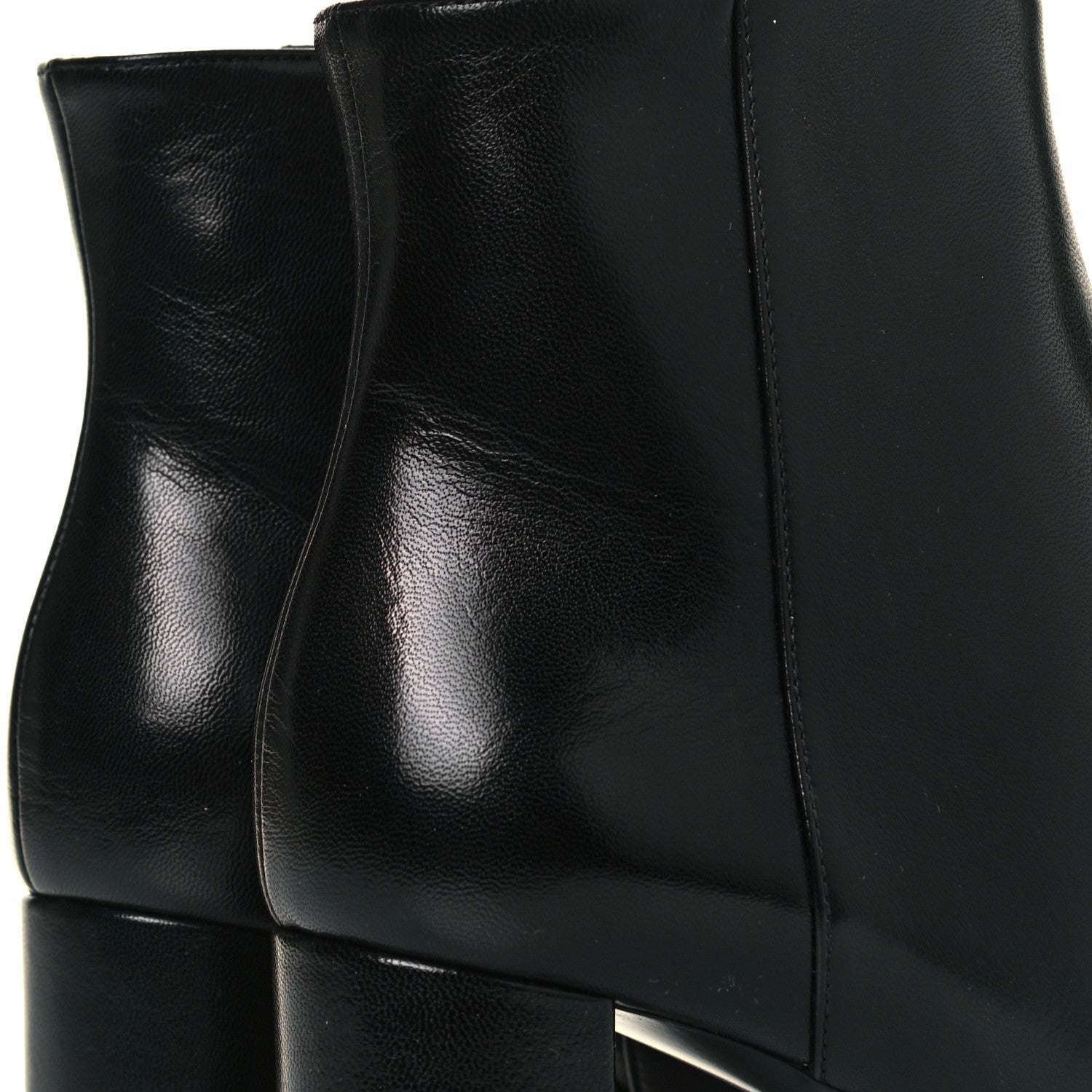 Saint Laurent Calfskin Loulou 70 Ankle Boots 35.5 Black 7 of 8