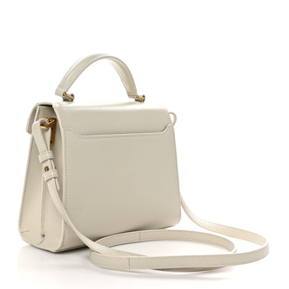 Saint Laurent Grain de Poudre Mini Classic Monogram Cassandra Top Handle Vintage White 3 of 10