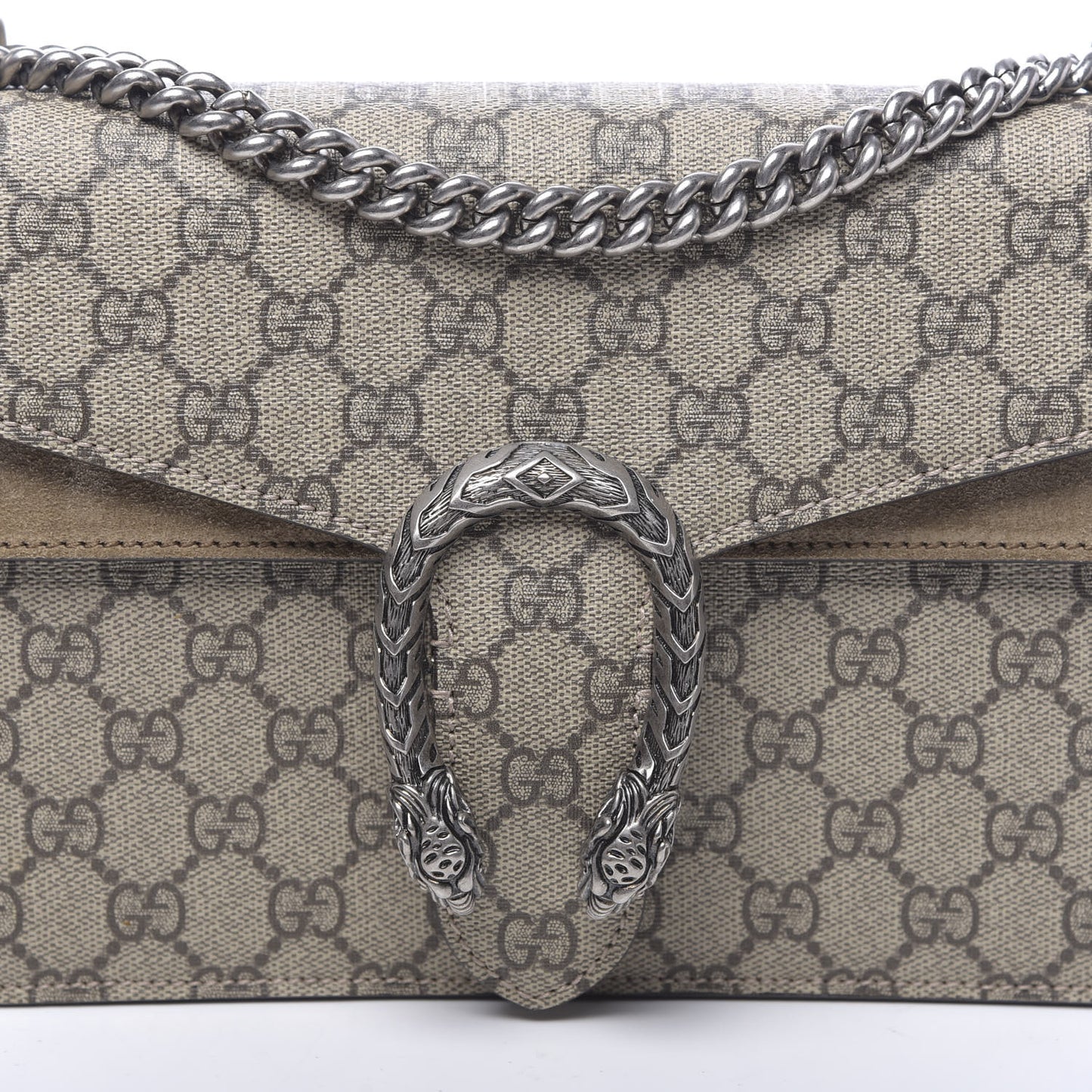 GG Supreme Monogram Small Dionysus Shoulder Bag Taupe