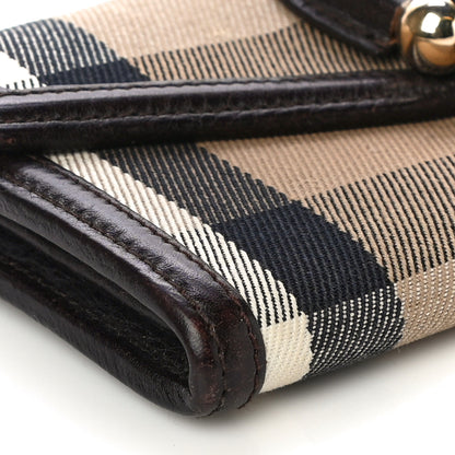 Burberry Calfskin Mega Check Continental Wallet Black 8 of 12