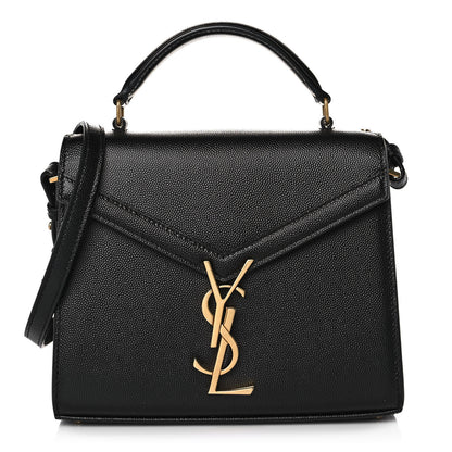 Saint Laurent Grain de Poudre Mini Classic Monogram Cassandra Top Handle Black 1 of 12