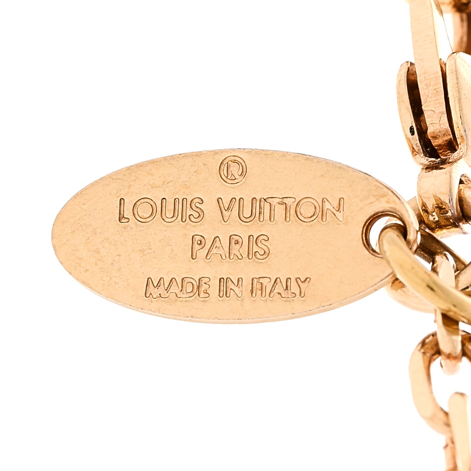 Louis Vuitton Love Letters Pendant Necklace Gold 6 of 7