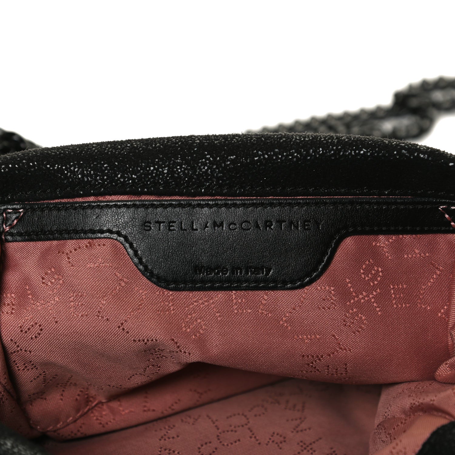 Stella McCartney Shaggy Deer Mini Falabella Fold Over Tote Black 6 of 12