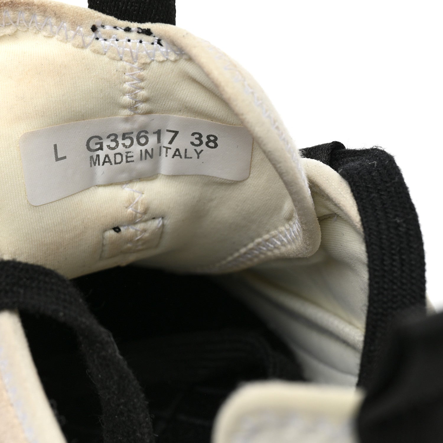 Chanel Velvet Calfskin Mixed Fibers CC Sneakers 38 Ivory Black 8 of 8