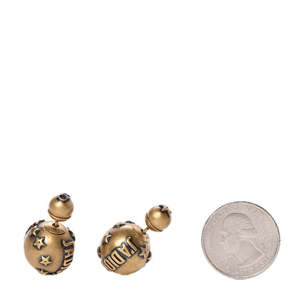 Christian Dior Metal J'Adior Mise En Dior Tribal Earrings Gold 2 of 3