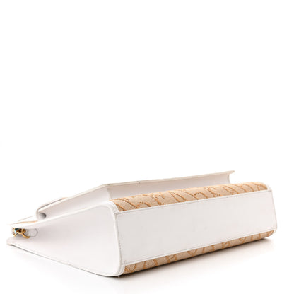 Burberry Monogram Canvas Smooth Calfskin Medium Pocket Bag White Beige 4 of 20