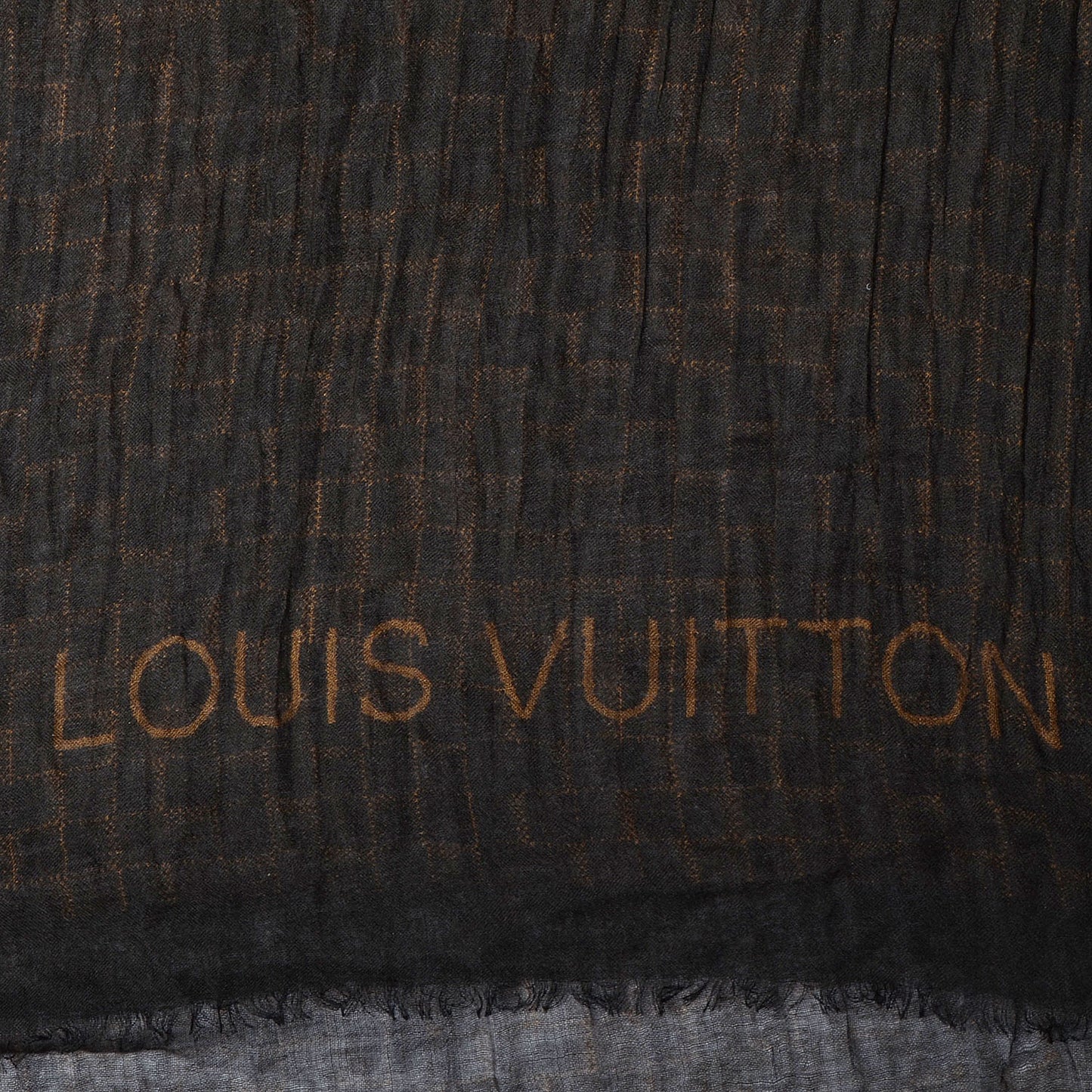 Cashmere Silk Etole Stole Damier Ebene