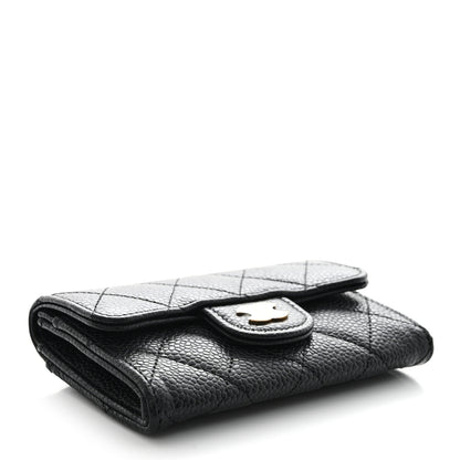 Chanel Caviar Quilted Flap Card Holder Wallet Black 4 of 10