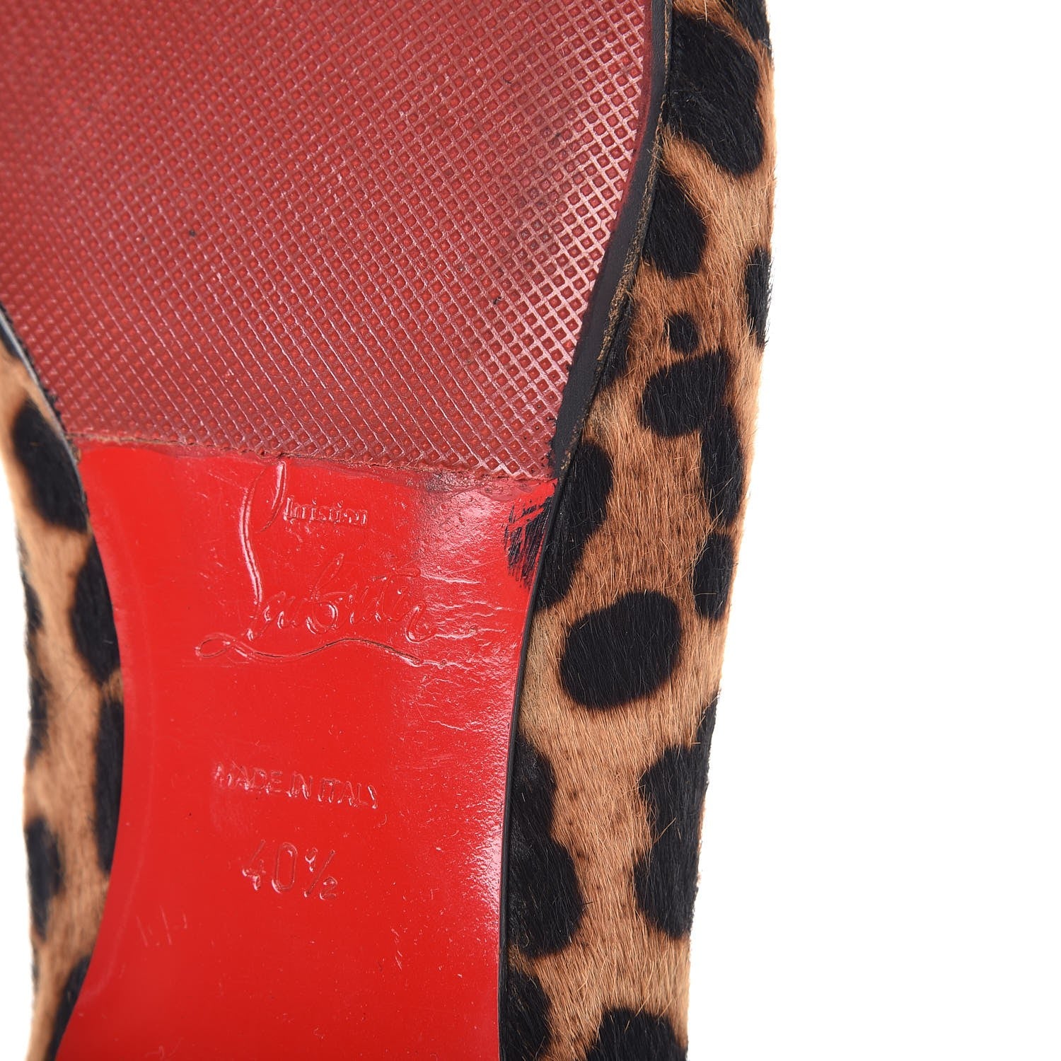 Christian Louboutin Pony Hair Leopard Print Sakouette Loafers Flats 40.5 13 of 14