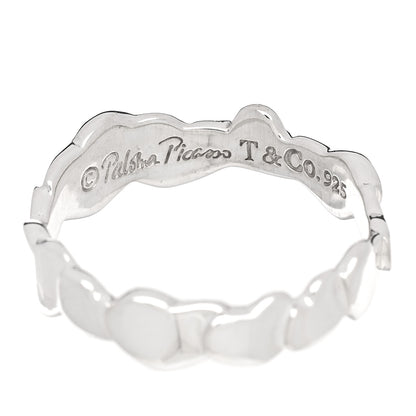 Tiffany Sterling Silver Paloma Picasso Modern Hearts Band Ring 54 7 4 of 4