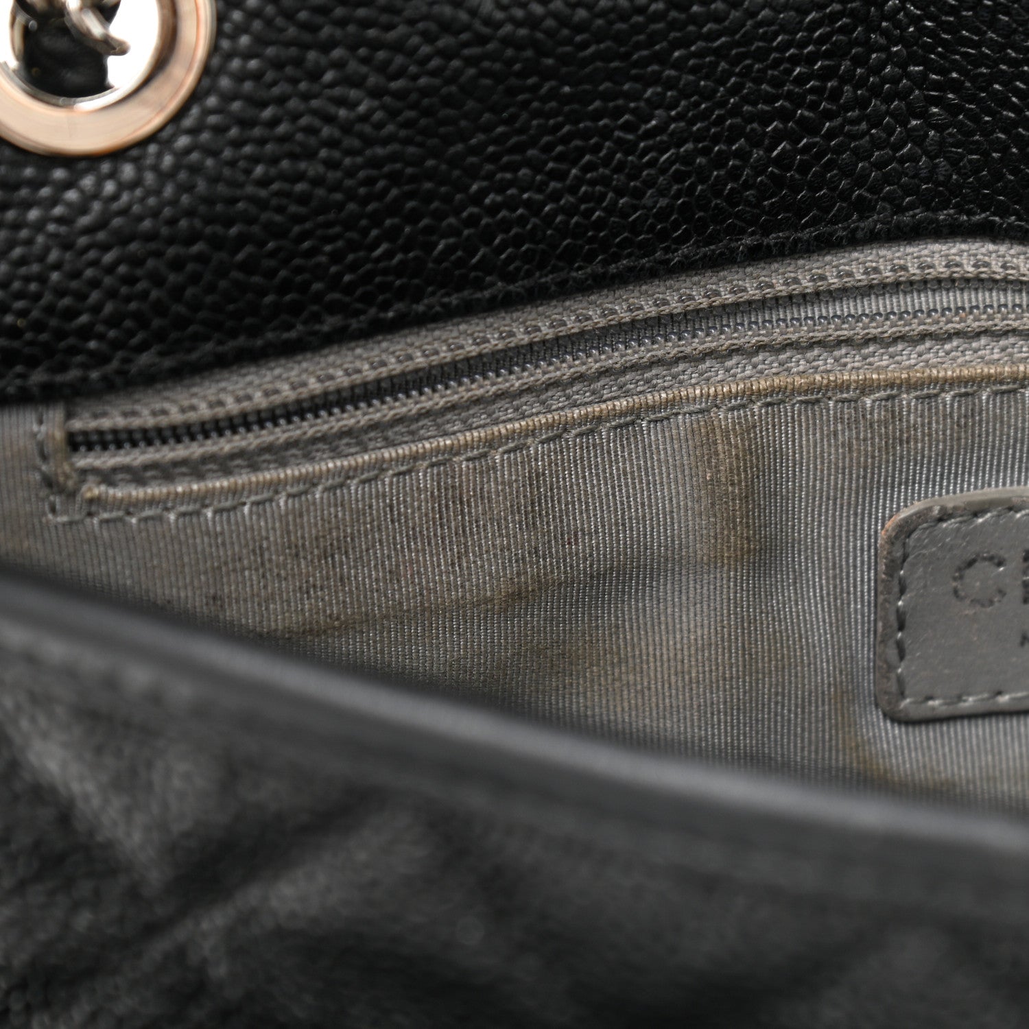 Chanel Caviar Quilted Medium French Riviera Flap Black 8 of 12