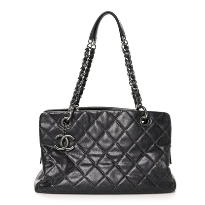 Chanel Iridescent Caviar Quilted Chic Shopping Tote Silver 1 of 11